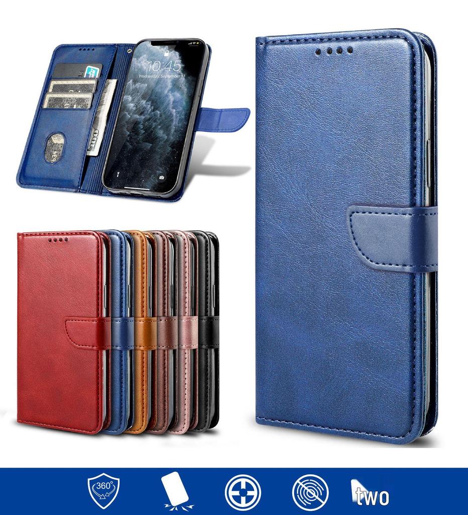 Compatible Leather Flip Case for iPhone 16, iPhone 15 Pro Max, 13, 12, 14, X, 7 Plus