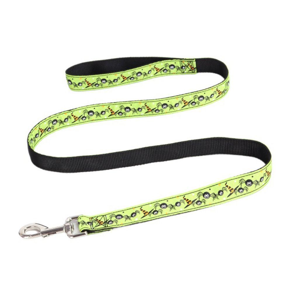 Adjustable Pet Pumpkin Skull Collar Quick Release Dog Traction Rope  for Dogs Cats