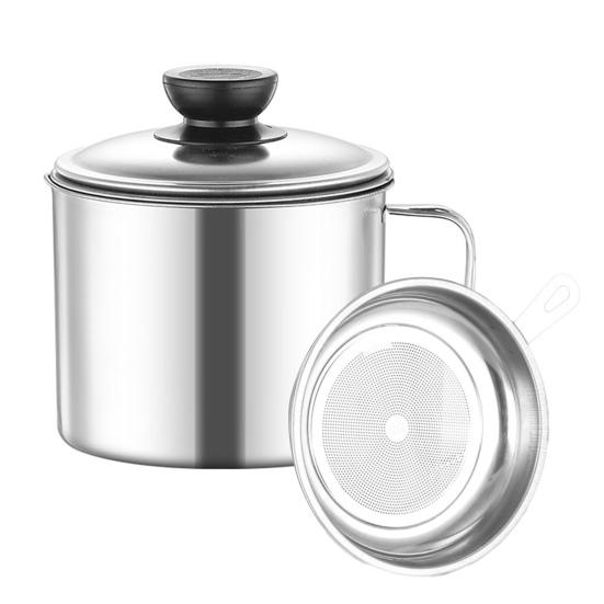 Contenitore Brocca in Acciaio Inossidabile per Olio con Filtro Lattina per Conservazione Olio da Cucina Gadget da Cucina per Conservazione Olio da Cucina Filtraggio