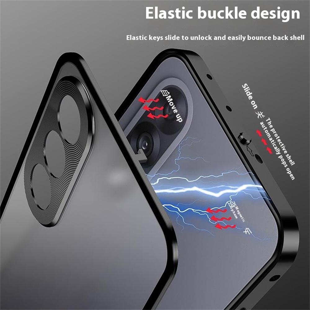 Pro OnePlus Nord 5 5G/Ace 5 Ultra 5G Matný kryt Hliníková slitina+PC Kryt na telefon Pop-Up Zacvakávací zámek