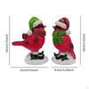 2Pcs Christmas Bird Statues Sculptures Decoration Home Decor Garden Ornament Resin Figurines for