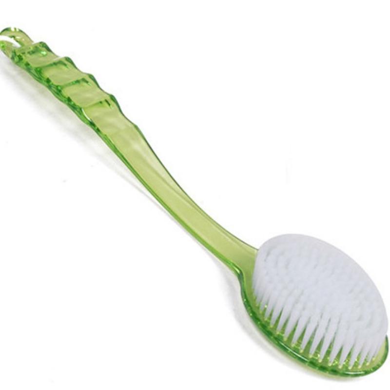 

1Pcs Bathroom Brush Long Handle Soft Bath Body Brush Back Shower Brushes With Handle Exfoliating Scrub Skin Massager Exfoliation зелёный