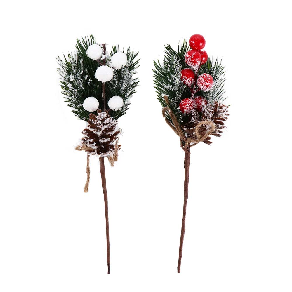 Home Party Pine Cone Artificial Flower Christmas Berry Christmas Decoration Artificial Pine Branch
