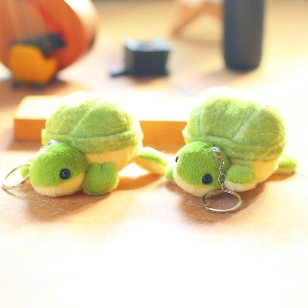 Cartoon Plush Turtle Key Ring Vegetable Texture Green Turtle Doll Key Ring  Bag Pendant