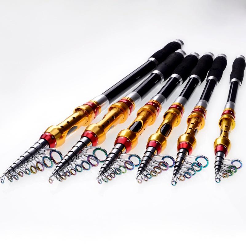 Spökombinationer 1,8m-3,6m kolteleskopisk fiskespö med 14BB spinnrulle Saltvattenbåtsfiske