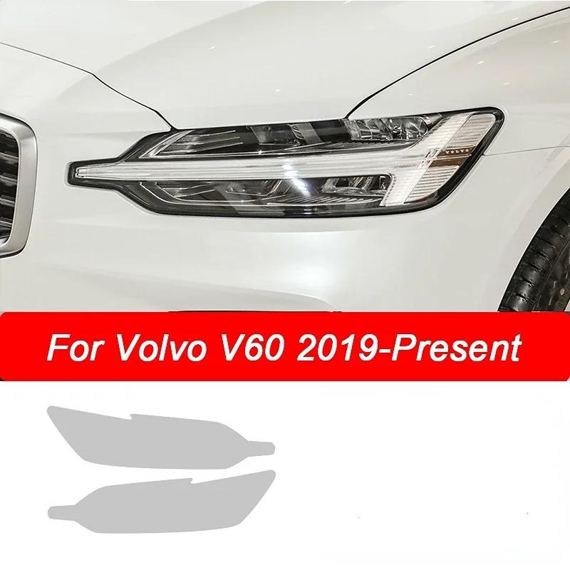 2 Stück Auto-Frontlicht transparenter TPU-Aufkleber für Scheinwerfer, Schutzfolie für Volvo XC90 XC40 XC60 S60 S90 V60 V90 Zubehör