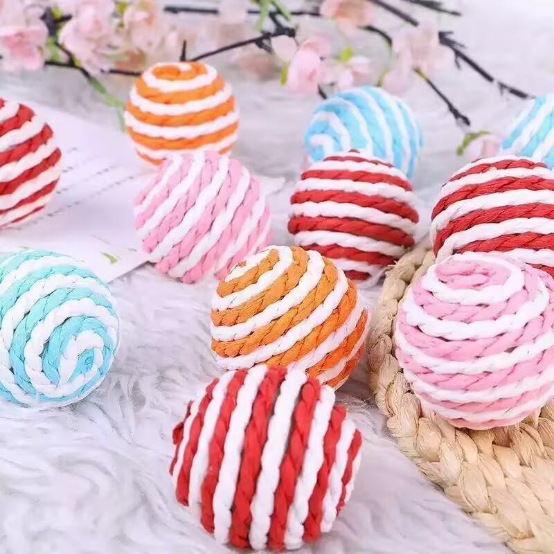 

Очень большой сизалевый мяч игрушка для кошек - Прочный, устойчивый к царапинам и укусам, звучащая дразнилка на палочке для самостоятельной игры и избавления от скуки