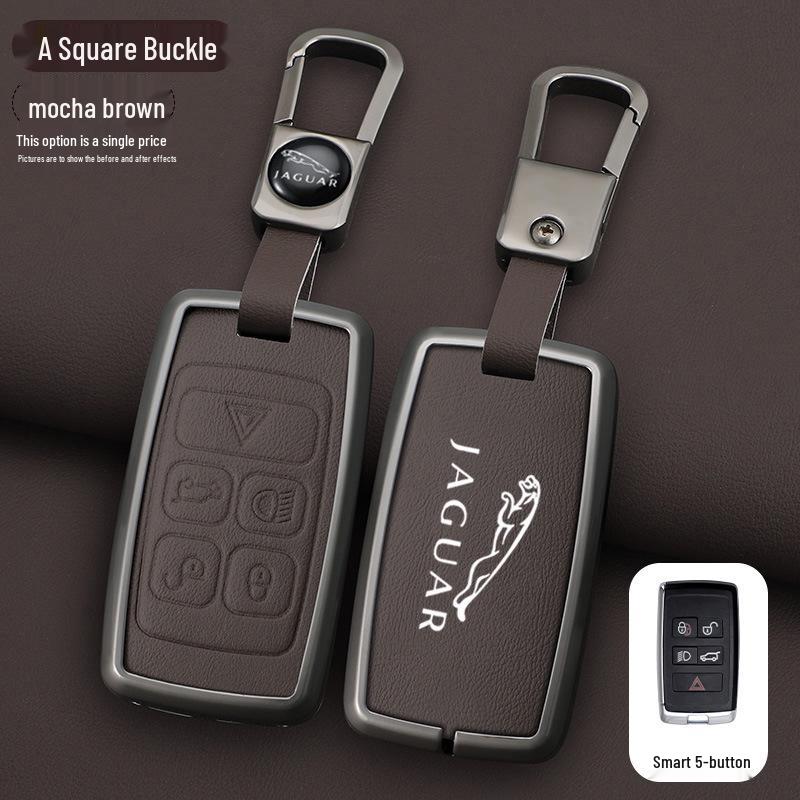Jaguar Car Key Case: Compatible with 23 XFL, XEL, F-Pace, E-Pace, XJL, F-Type - Stylish Metal Shell and Buckle for Men.