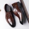 Business Leather Shoes Men's Trendy New Leather Casual Men's Shoes Pointed Cowhide Wedding Shoes Fashion Dress Suit Shoes