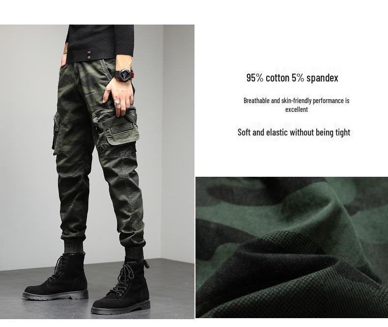2025 Men's Trendy Cargo Cuffed Harem Pants - Versatile High Street Youth Sports & Leisure Trousers