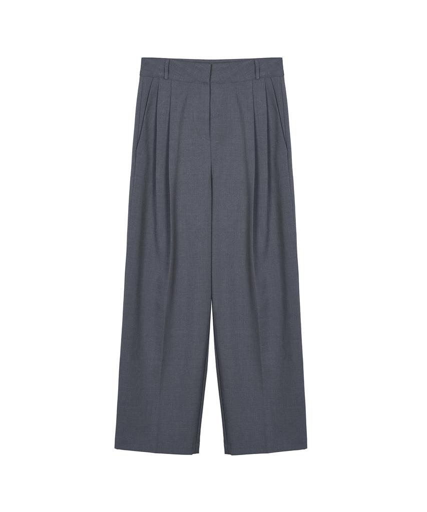 Nigaennikol Minimal Classic Loose Fit Slacks_Gray