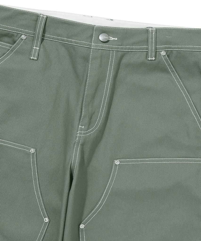 Syupeodeulai Double Knee Cotton Work Pants Khaki