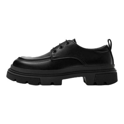 Pu Lace-Up Vintage Casual Shoes Men Sneakers Black 2422620800