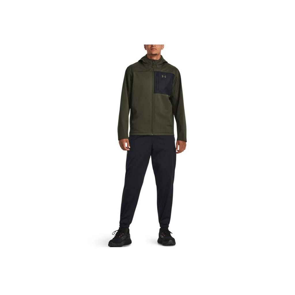 Under Armour Storm ColdGear® Color Block Pocket Spliced Hooded Training Jacket Men Jacket Green 1371587-390