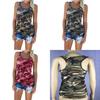 Stylish Women's Ladies Sleeveless Camo Vest Tops With Breathable Fabric For Summer
