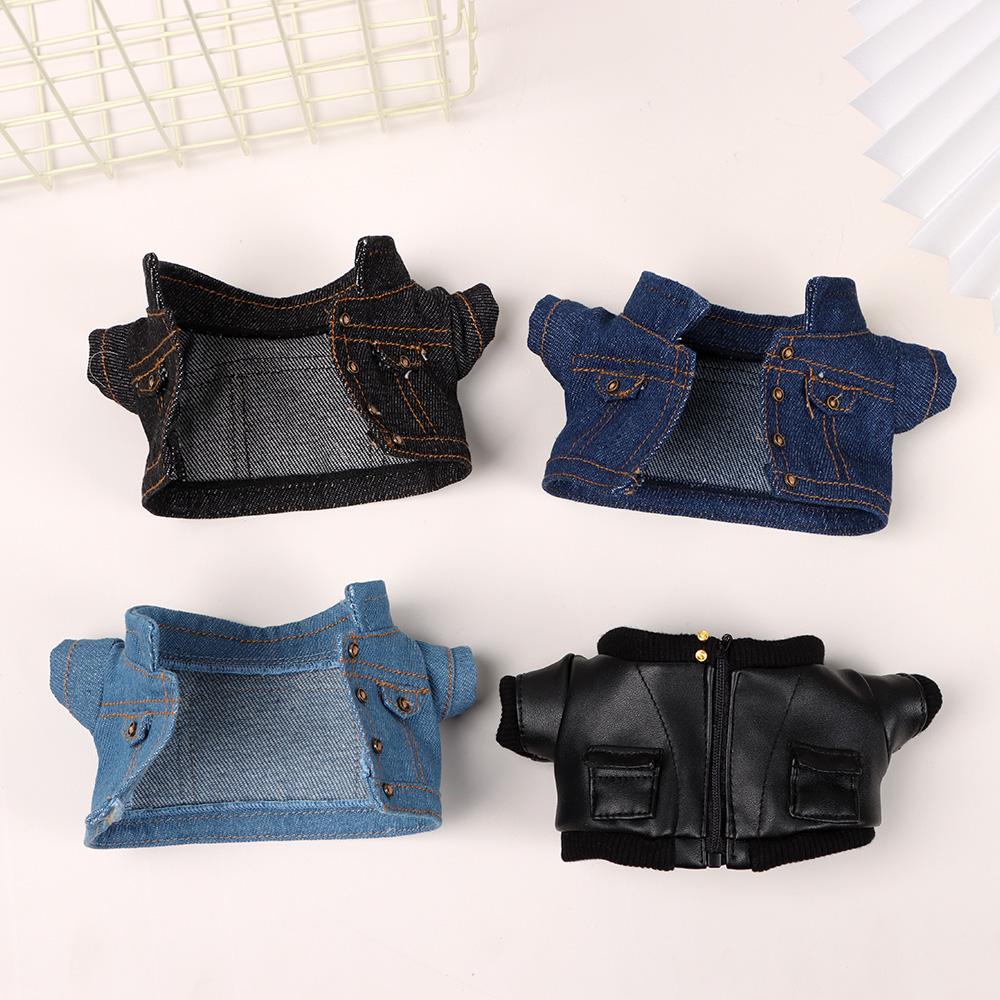20cm Doll Clothes Miniature Hat Doll Jeans Shorts Outfits Overalls Handmade Jacket Pants For 1/12 BJD Dolls Accessories Kids Toy