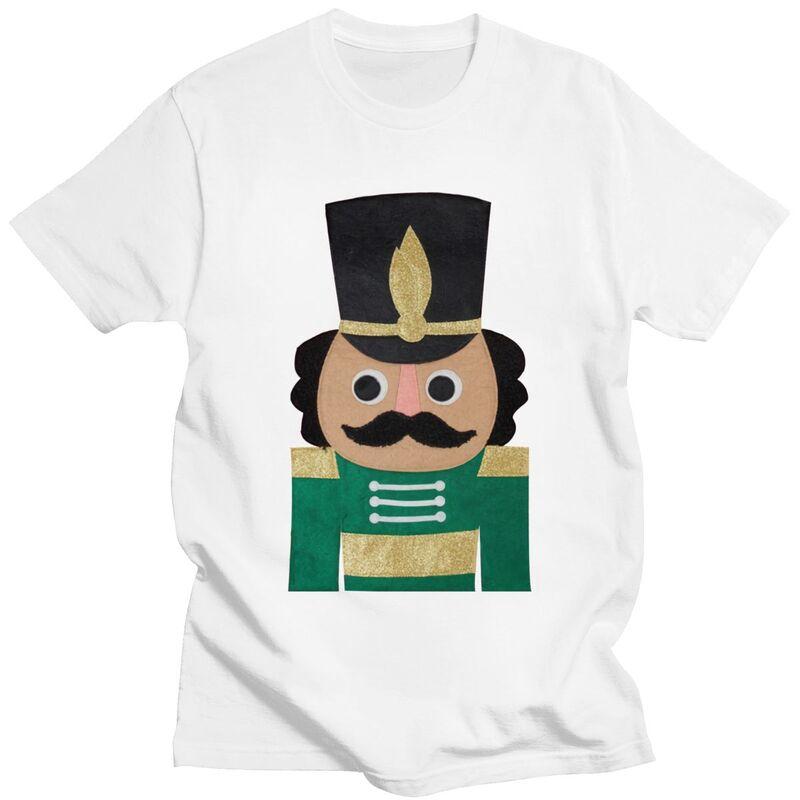 Custom Mens Christmas Nutcracker Cartoon Soldier Toy T Shirts Short Sleeve Cotton Tshirt Leisure Tees Loose Fit Clothes