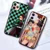 Demon Slayer Anime Etui na telefon Apple iPhone 12 Pro Max Mini 11 Pro XS Max X XR 6S 6 7 8 Plus 5S SE2020 Czarne