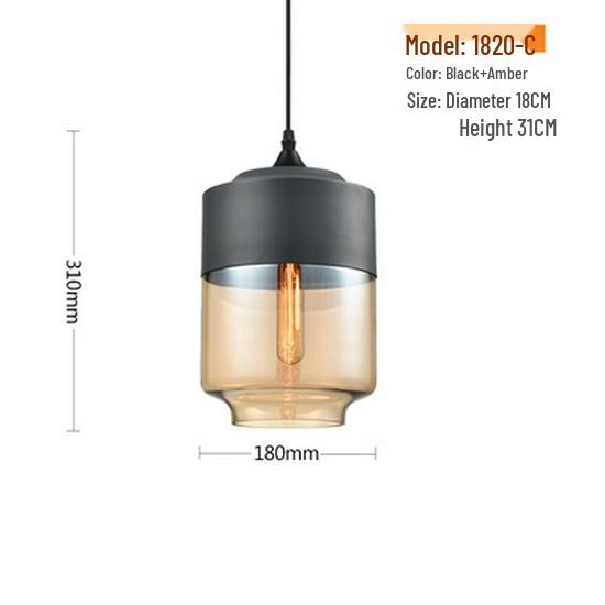 Modern Minimalist Nordic Pendant Light - Glass Lamp for Restaurant, Bar, Living Room, Bedroom, or Store