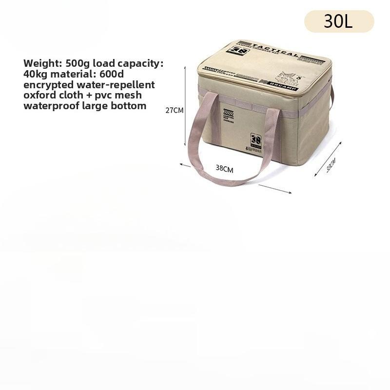 30-42L Tactical Camping Storage Bag Insulated Folding Box Waterproof Picnic Tableware Field Equipment Outdoor Gear Organizer