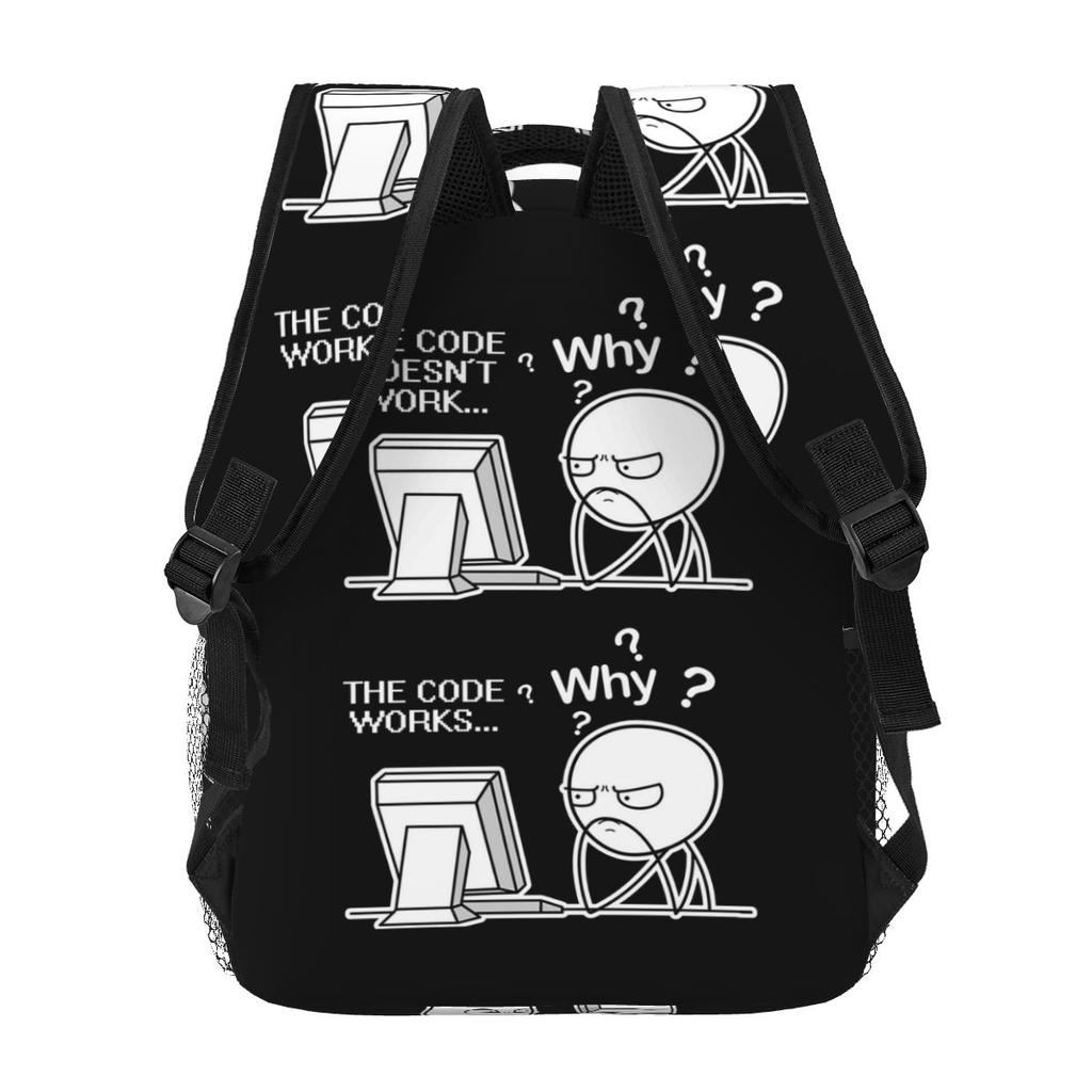 Coding Computer Programmer Programming Gift Student Backpack School Bag Hiking Travel Daypack for Men Women Bookbag Shoulder Bag