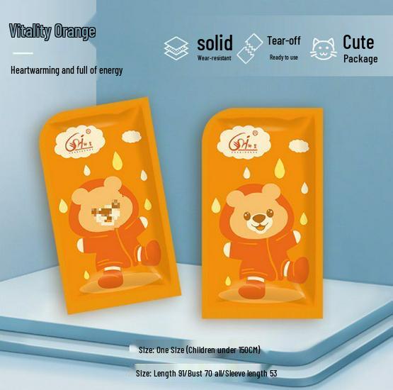 Children's Full-Length Thickened Rainproof Poncho - Portable for Outdoor and Travel