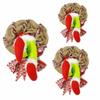 Santa Wreath Plush Ornament Christmas Hanging Decor Home Wall Door