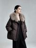 Women's Winter Down Jacket with Natural Fox Fur Collar - Thickened and Warm