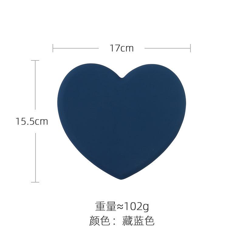 Heat Resistant Silicone Mat Thicker Drink Cup Non-slip Pot Coasters Heart-shaped Placemat Kitchen Accessories  Holder Table