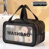 Large Capacity Waterproof Frosted PVC Toiletry Bag with Wet & Dry Separation