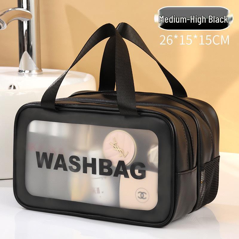 Large Capacity Waterproof Frosted PVC Toiletry Bag with Wet & Dry Separation
