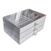 3-Layer Flannel Jewelry Box High-Capacity Earrings Necklaces Storage  Home Storage
