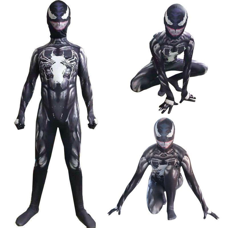 Venom Spider-man Cosplay Costume Jumpsuit With Exquisite Design And Breathable Fabric For Kids And Adults