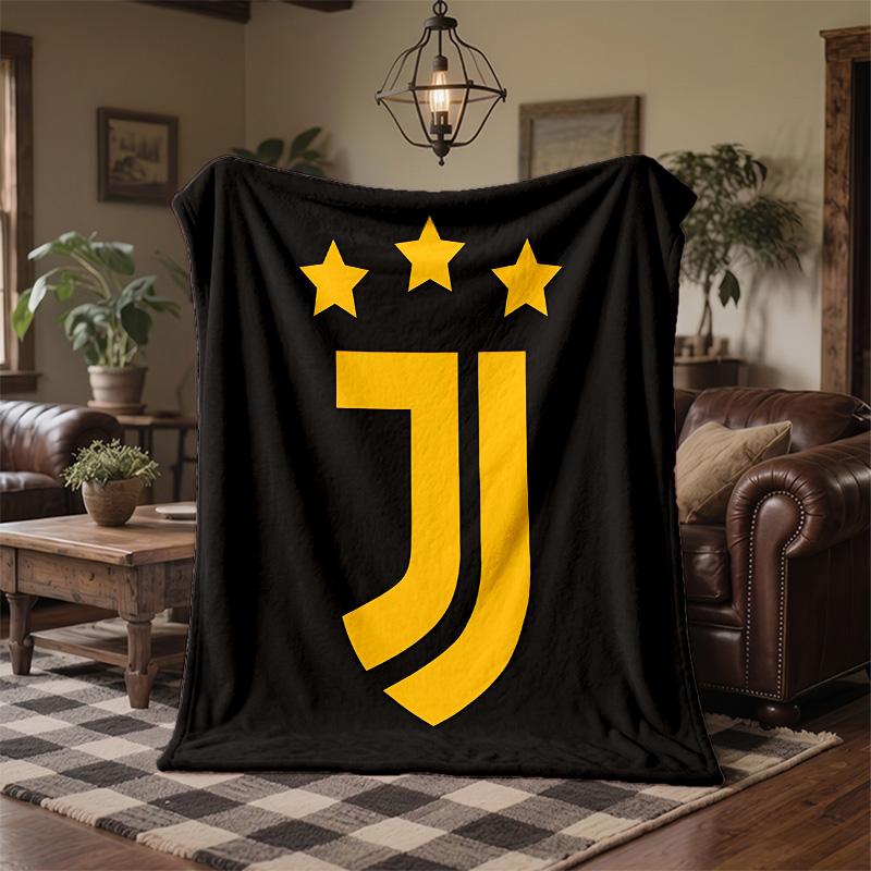 Juventus FC Print Flannel Blanket Soft Warm Sofa Bed Throw Blanket For Home Office Bedroom
