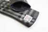 Sleeping Sheep Harris Tweed Leather Gloves with Rounded Hems Perfect for Card Newsboy Shoulder and A perfect Christmas Women's (SD2003-BKWHRD) -