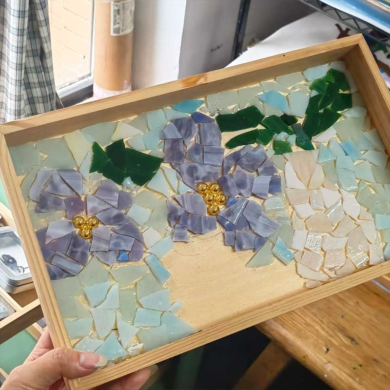 100g/Lot Mosaic Tiles Stained Glass Mosaic DIY Handmade Coaster Mosaic Puzzle Making Art Wall Decoration Supplies Color arte