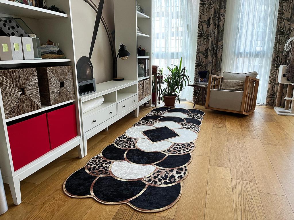 EPeddler Home Modern Klasik Desen Dijital Baskı Yıkanabilir Kaymaz Deri Taban Modern Yeni Nesil Salon, Mutfak, Yatak Odası Halısı
