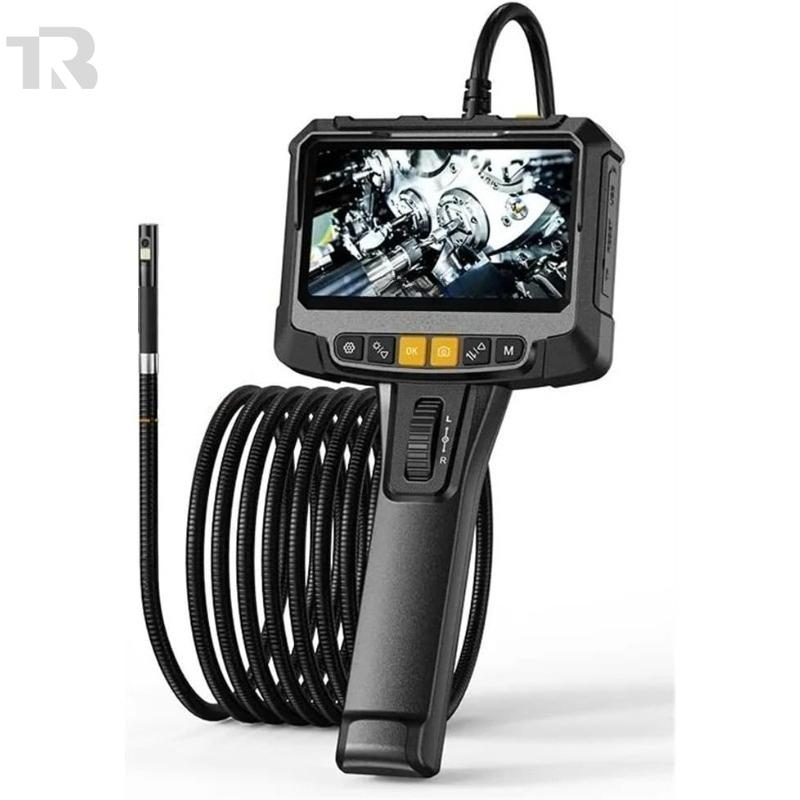 Inspection Borescope 360° Steering Industrial Endoscope Camera 8mm 5"IPS Screen Single&Dual Lens 1080P For Car Engine Pip