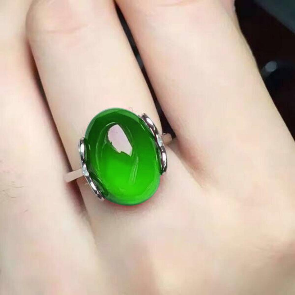 New Retro Temperament Plated 925 Silver Field Jasper Open Ring Women, Chalcedony Live Ring 2026