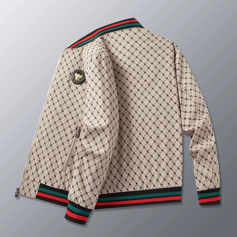 Herrjacka för vår och höst, ledig ståkrage, ungdomlig baseballkragejacka