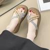 National Style Casual Niche Design Thick-soled Slippers Women's Outer Wear 2025 Summer New Models with Skirts Beach Slippers