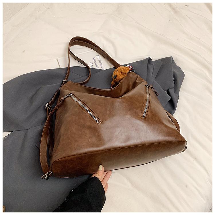 Maillard Retro Backpack Bag Women's Autumn 2025 New Trendy Fashion Korean Tote Bag Casual Large Capacity Bag