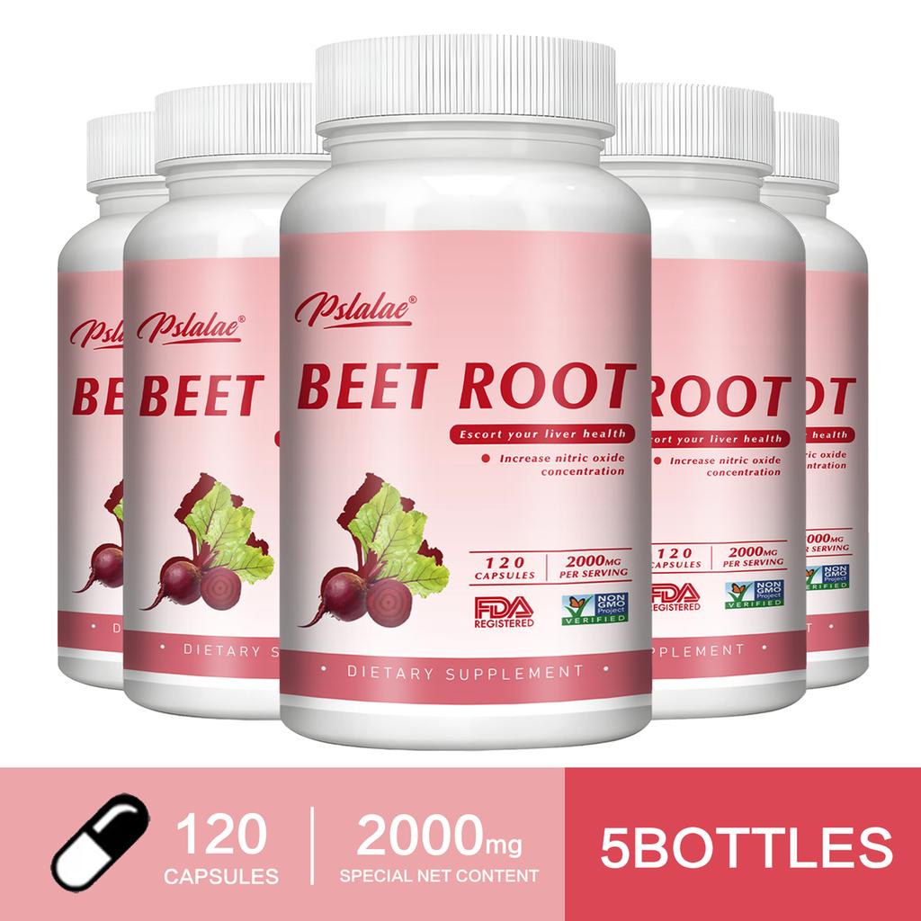 Hooggedoseerde bietencapsules, 2000 mg per portie, zeer goed opneembaar, geschikt voor zowel mannen als vrouwen.