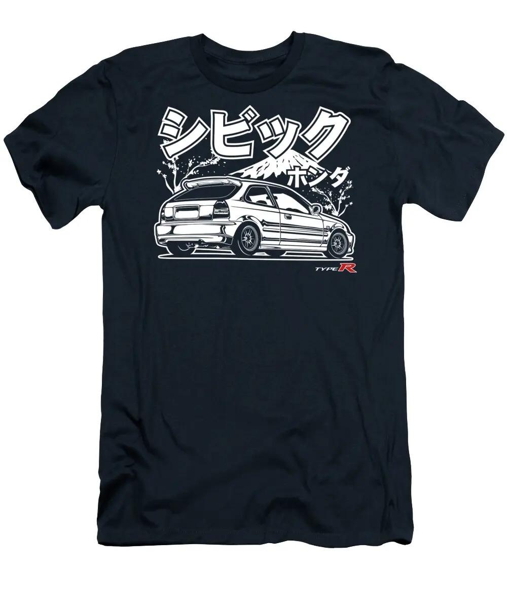 

Featuring Honda Civic Type R JDM Sketch Art with Mount Fuji, Cherry Blossoms and Japanese Text Graphic Print XXXL сірий