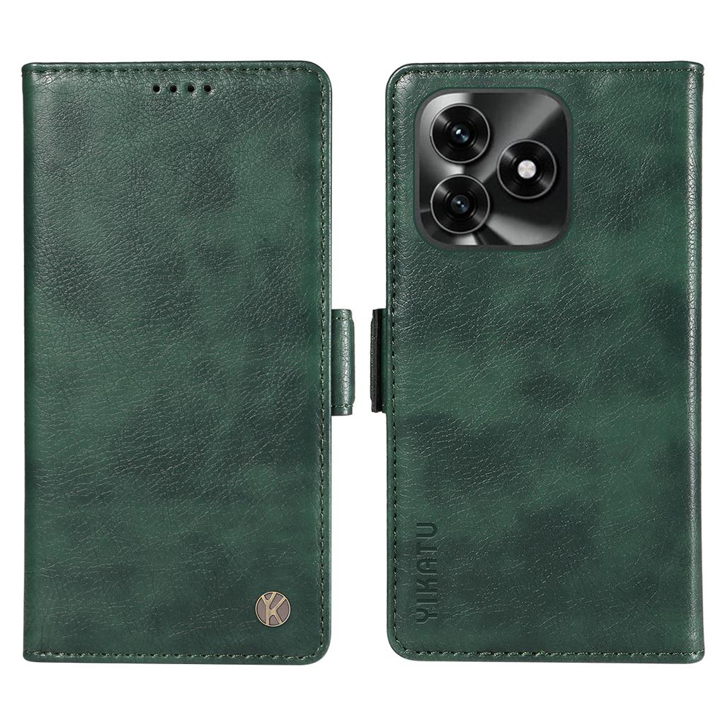 For Honor X5c Plus 4G Case YIKATU YK-007 Litchi Texture PU Leather Wallet Phone Cover