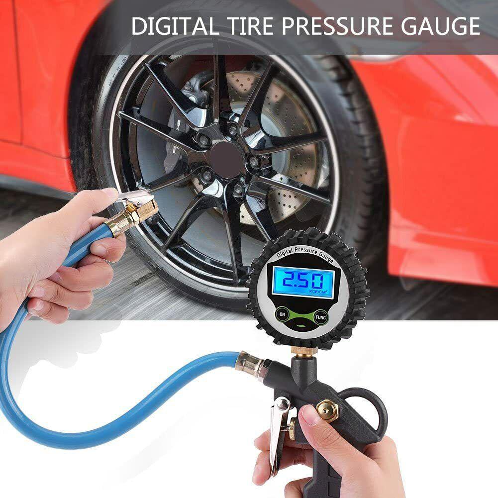 Digital Tire Pressure Gauge (0-255 PSI) With High-Precision Sensor LED Display Air Pressure Gauge For Easy Accurate Reading
