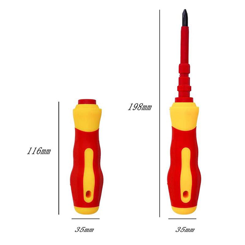 3-in-1/8-in-1 Insulated Screwdriver Set Multi-Purpose Electrician Screwdriver Bits Slotted Cross Head PH1 PH2 Repaire Tools