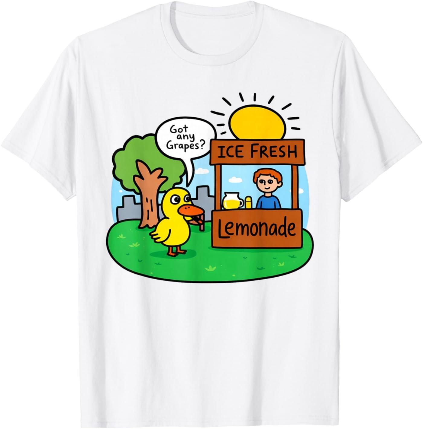 Ice Fresh Lemonade Got Any Grapes Duck Funny Gifts Meme T-Shirt S