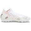 Puma Future Pro Round Toe Comfortable MG (Rubber Short Studs) Artificial Grass Fabric Soccer Shoes Men Soccer Shoes White Pink 107363-01