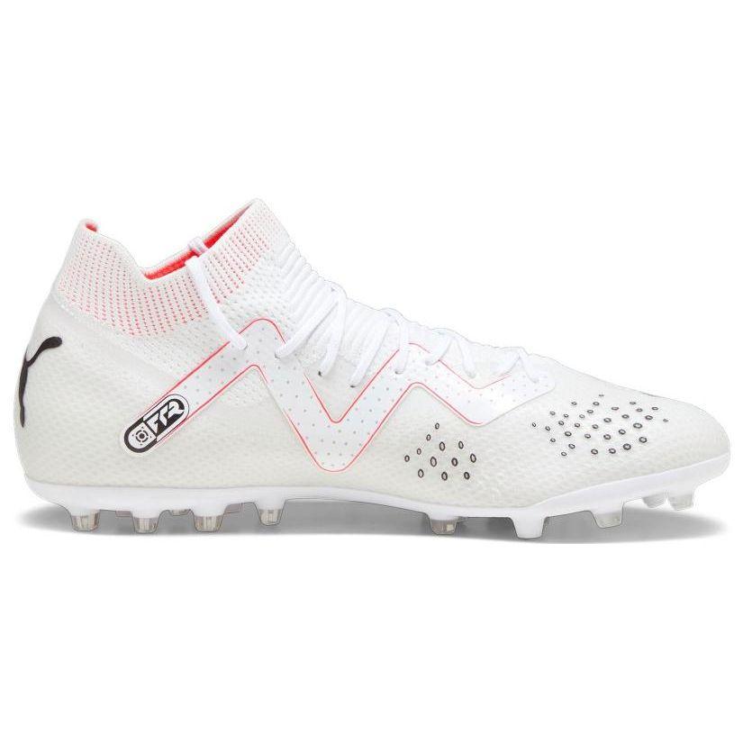 Puma Future Pro Round Toe Comfortable MG (Rubber Short Studs) Artificial Grass Fabric Soccer Shoes Men Soccer Shoes White Pink 107363-01